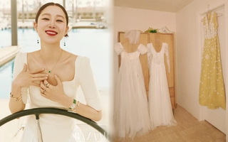 Gong Hyo Jin hé lộ váy cưới: Nhẹ nhàng, thanh lịch, cực hợp với khí chất cô dâu
