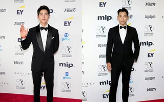 Song Joong Ki trẻ trung hội ngộ Bi Rain tại Lễ trao giải phim quốc tế Emmy 
