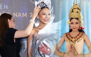 Nữ sinh Khmer dự thi Hoa hậu Trái Đất 2022 mặc đồ dân tộc đẹp rạng ngời