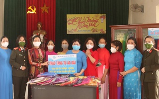 Hội LHPN Hưng Yên trao tặng 3 tủ áo dài truyền thống