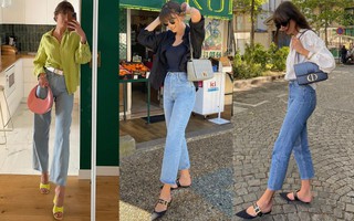 Tham khảo 11 cách diện quần jeans ống đứng mùa hè của quý cô Pháp