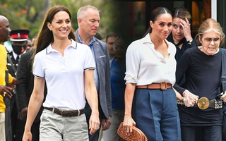 Chỉ 1 chiếc quần cắt ngắn và áo mỏng manh, Meghan Markle "tạo bão" hơn cả chị dâu