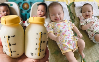 Mẹ sinh đôi kích sữa thành công, giải tỏa stress "ít sữa bẩm sinh"