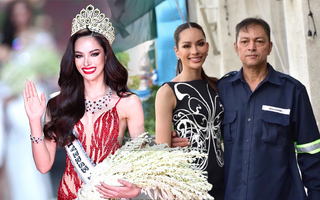 Tân Hoa hậu Hoàn vũ Thái Lan không tự ti khi bố làm công nhân vệ sinh