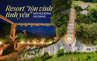 Resort neo mình trên sườn núi Hà Giang, sở hữu con đường thổ cẩm vẽ tay 100% dài gần 2km