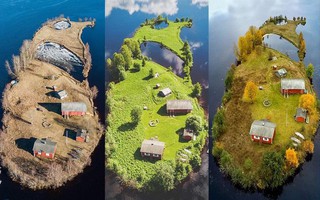 Sự kỳ diệu của thiên nhiên: Hòn đảo tí hon thay đổi "giao diện" theo mùa