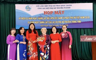 Họp mặt Câu lạc bộ Phụ nữ truyền thống tỉnh Ninh Thuận