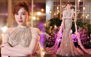 Bảo Thy hóa công chúa lộng lẫy trong dạ tiệc của vợ diễn viên Chi Bảo 