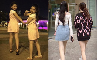 2 con gái nhà Quyền Linh tiết lộ ảnh chứng minh "chân dài từ bé"