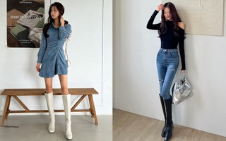 Mặc gì khi đi boots cao cổ để tôn dáng tối ưu?