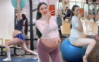 Mang bầu tăng 18kg, mẹ trẻ vẫn giữ dáng nhờ chăm chỉ tập gym mỗi ngày