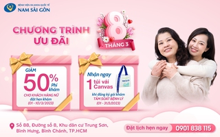 Bệnh viện ĐKQT Nam Sài Gòn giảm 50% phí khám cho khách hàng nữ 