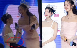 Hoa hậu Bảo Ngọc được khen tinh tế vì hành động với Phương Nhi tại sự kiện