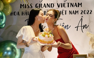 Hoa hậu Thiên Ân xúc động khi được mẹ nuôi chúc mừng sinh nhật