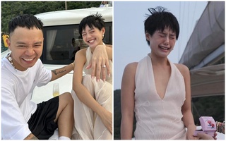 Cô em Trendy Khánh Linh khóc mếu khi bạn trai bất ngờ cầu hôn 