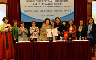 Hợp tác thúc đẩy bình đẳng giới giữa Hội LHPN Việt Nam và Viện phát triển Phụ nữ Hàn Quốc 