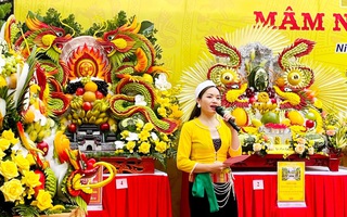 Phụ nữ Ninh Bình quảng bá du lịch qua hội thi mâm ngũ quả tiến Vua 