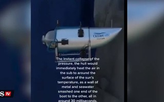 Khoảnh khắc mô phỏng tàu ngầm Titan nổ tung trong tích tắc