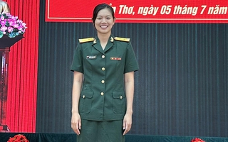 "Nàng tiên cá" Ánh Viên được thăng quân hàm, trở thành trung tá quân nhân chuyên nghiệp trẻ nhất Việt Nam