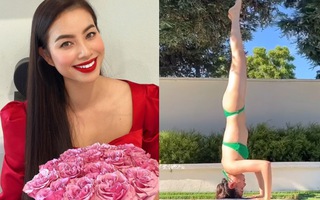 Phạm Hương khoe body thon gọn khi thực hiện tư thế yoga "khó nhằn" 