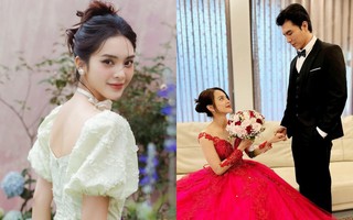 Quỳnh Lương làm cô dâu xinh đẹp bên "trai lạ"