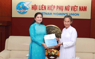 Lãnh đạo TƯ Hội LHPN Việt Nam tiếp đoàn Nữ phái Cao đài Minh Chơn đạo