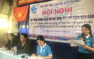 Hội LHPN xã Kon Đào (Đăk Tô, Kon Tum) đối thoại chính sách với hội viên, phụ nữ