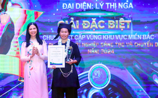 Dự án "Nuôi gà thảo dược vi sinh dưới tán hồi" giành giải Đặc biệt Cuộc thi Phụ nữ khởi nghiệp cấp vùng miền Bắc