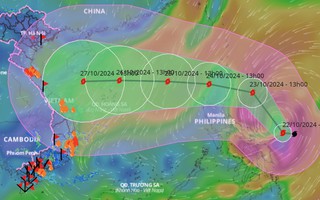 Bão số 6 khả năng hướng về bờ biển các tỉnh Trung Bộ