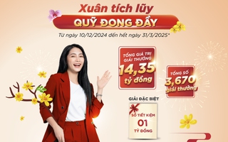 Cơ hội trúng 1 tỷ đồng khi tham gia chương trình Tiết kiệm dự thưởng "Xuân tích lũy - Quỹ đong đầy" của Agribank