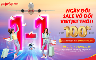 Bay khắp Việt Nam, xuất hành mùa xuân cùng ưu đãi vé bay giảm 100%, Vietjet thôi!