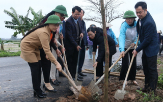 Phụ nữ Hưng Yên trồng gần 350 cây xanh hưởng ứng "Tết trồng cây" năm 2024