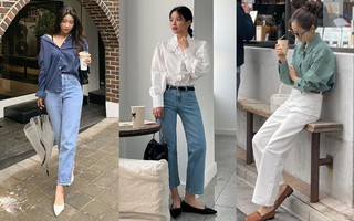 10 cách mặc quần jeans ống đứng sành điệu và tôn dáng