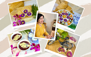 Nữ doanh nhân đưa sắc tím hoa ban vào các món bánh dân tộc kỷ niệm Chiến thắng Điện Biên Phủ