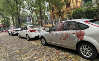 Điều tra vụ hàng loạt xe ô tô bị tạt sơn đỏ ở Hà Nội