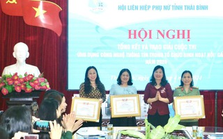 Thái Bình: Trao giải cuộc thi "Ứng dụng công nghệ thông tin trong tổ chức sinh hoạt Hội" 