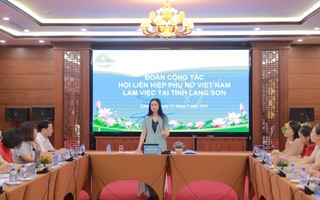 Lãnh đạo Hội LHPN Việt Nam kiểm tra các hoạt động hỗ trợ phụ nữ phát triển kinh tế tại tỉnh Lạng Sơn