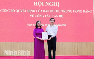 Ban Bí thư chỉ định nữ Giám đốc Sở tham gia Ban Chấp hành Đảng bộ tỉnh Ninh Bình
