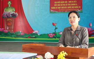 Đại biểu Quốc hội, Chủ tịch Hội LHPNVN Hà Thị Nga tiếp xúc cử tri huyện Tân Hồng và Hồng Ngự (Đồng Tháp) 
