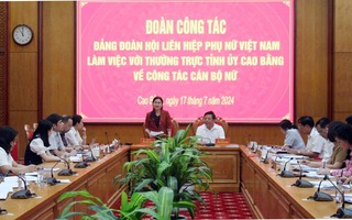 Đảng đoàn Hội LHPN Việt Nam làm việc với Tỉnh ủy Cao Bằng về công tác cán bộ nữ
