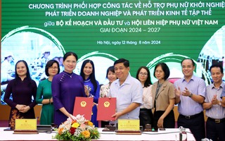 Bộ Kế hoạch & Đầu tư và Hội LHPN Việt Nam: Phối hợp hỗ trợ phụ nữ khởi nghiệp, phát triển doanh nghiệp và phát triển kinh tế tập thể