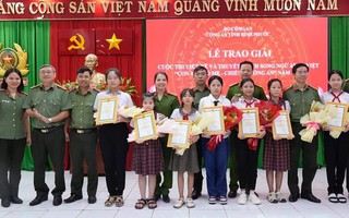 Bình Phước: Trao giải thi viết, vẽ và thuyết trình “Con yêu bố mẹ - chiến sĩ Công an” bằng song ngữ Anh - Việt 