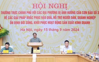 Thường trực Chính phủ họp với các địa phương về khắc phục hậu quả bão số 3