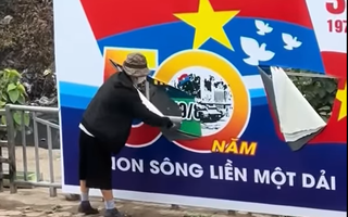 Làm rõ đối tượng rạch banner chào mừng kỷ niệm 50 năm Ngày Giải phóng miền Nam