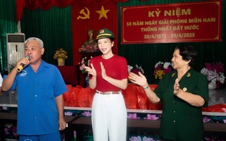 Lý Nhã Kỳ tri ân các cựu chiến binh nhân dịp 30/4