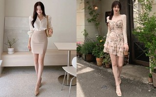 Các mẫu giày phối với váy ngắn mùa hè giúp chân dài hơn