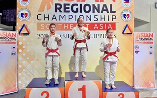 2 nữ võ sĩ Cao Bằng giành Huy chương vàng vô địch Jujitsu Đông Nam Á