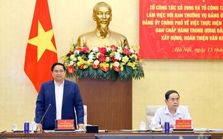 Tổ công tác Bộ Chính trị làm việc với Ban Thường vụ Đảng ủy Quốc hội, Chính phủ