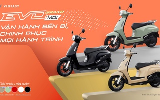 VinFast ra mắt xe máy điện Evo Grand với 2 pin có thể tháo rời, đi được tới 262 km/lần sạc