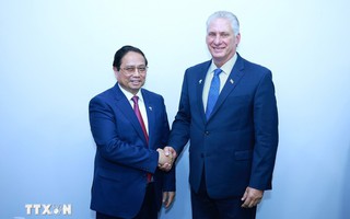 Thủ tướng Phạm Minh Chính hội kiến Chủ tịch Cuba Miguel Diaz Canel